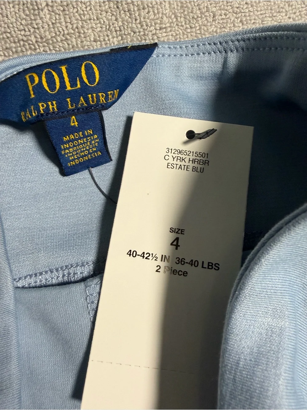 Polo Ralph Lauren Girls' Ponte Boxy T-Shirt & Skort, 2-Piece Set 4T NWT